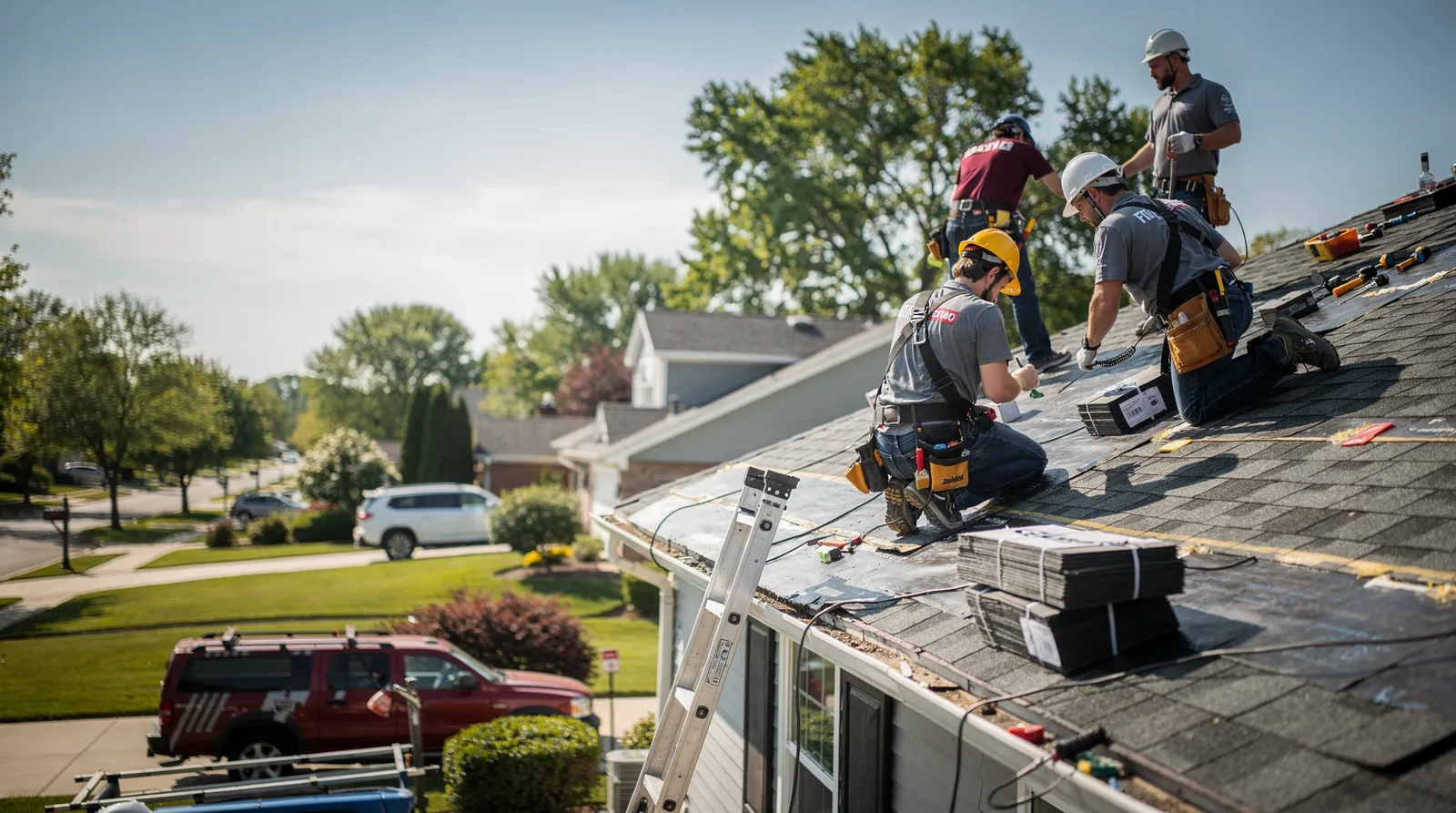 Roof Repair in Preemption, IL around you